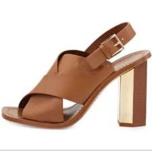 Tory Burch Bleecker Slingback brown gold Sandals 7.5